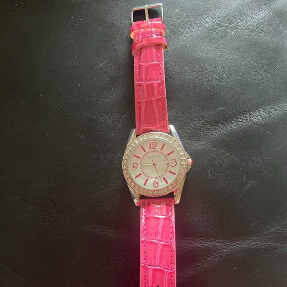 Manhattan by Croton Pink Leather Strap Ladies Watch - Picture 4 of 6
